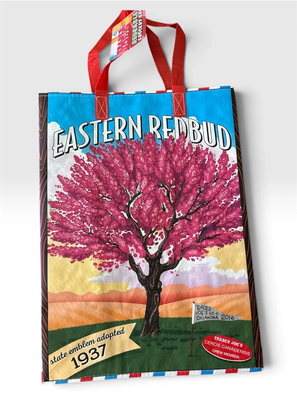 2024 Trader Joe’s Oklahoma Reusable Grocery Tote Bag - Blue